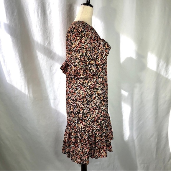 NWT Alison Andrews micro floral dress with flounce - Picture 5 of 9
